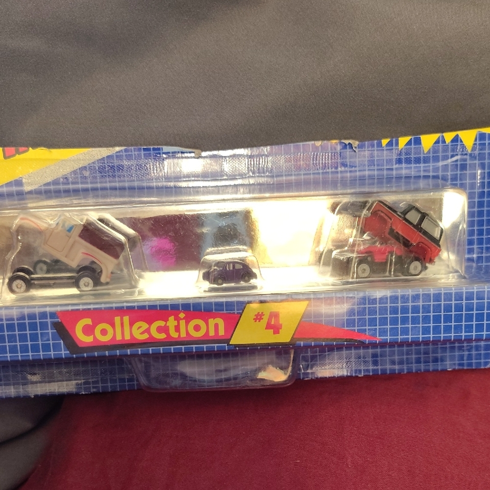 Vintage Micro Machine 1989 Lewis Galoob Toy's Inc. Vehicle Set - Red and Black